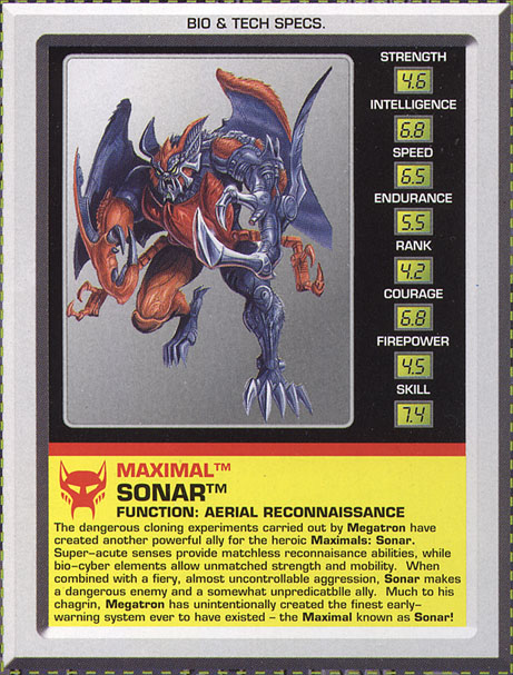 Transformers Tech Spec: Sonar